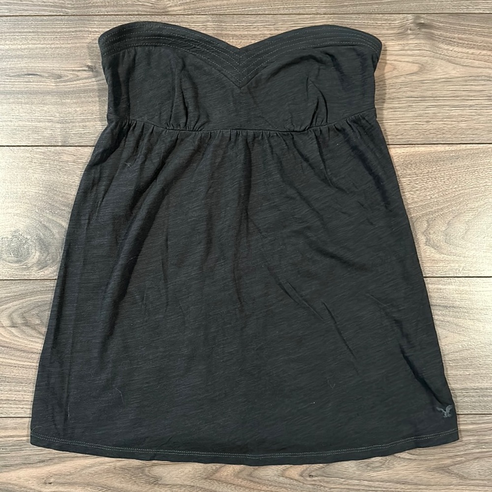 American Eagle Charcoal Grey Flowy Tube Top